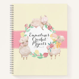 Crochet Projects Notebook mit Niedlichen Llamas Notizbuch