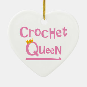 Crochet Queen Keramik Ornament