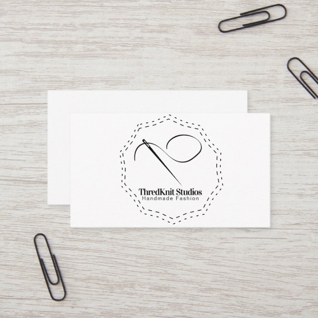 Crochet Seamstress Nähte Logo  Visitenkarte (Vorderseite/Rückseite Beispiel)