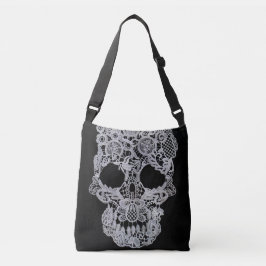 Crochet Skull Tote Tasche. Tragetaschen Mit Langen Trägern