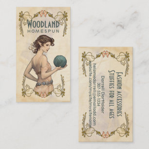 Crochet strickt handgesponnene Garnelenmädchen Visitenkarte