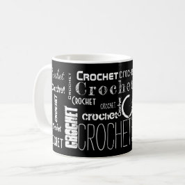 CROCHET! Typografie Kaffeetasse