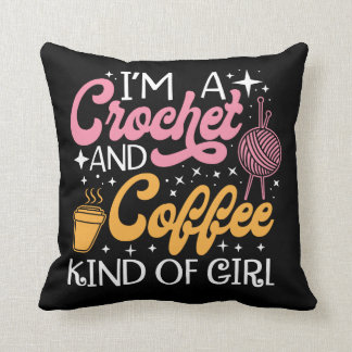 Crochet und Kaffee Kissen