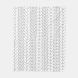 Crochet White Beige Muster Style Fleecedecke