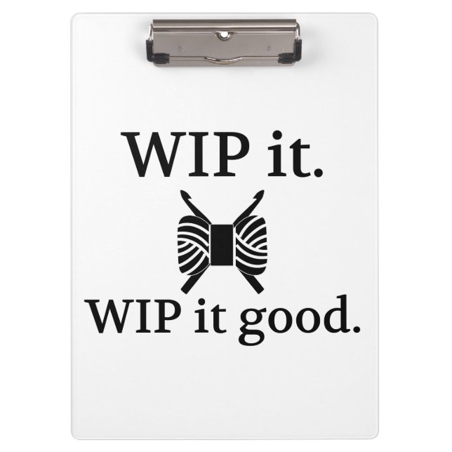 Crochet: WIP Es gutes Handwerk Klemmbrett (Vorderseite)