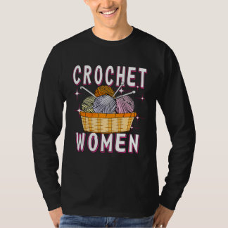Crochet Woman Crochet Hook Wool Mesh Needle Croche T-Shirt