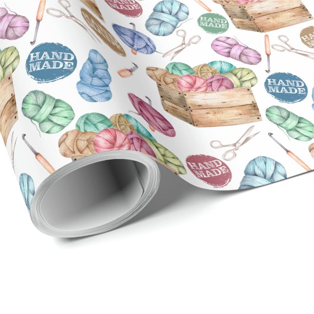 Crochet Wrapping Paper Geschenkpapier (Rolleneckpunkt)