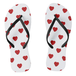 Crochet Yarn Herz Handgemachte Handwerkskunst Klei Flip Flops