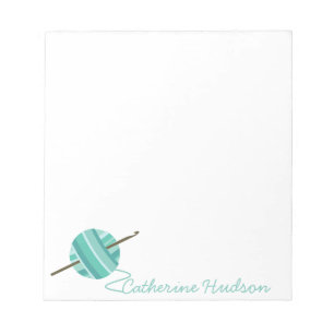 Crochet Yarn Personalisiert Notepad Notizblock