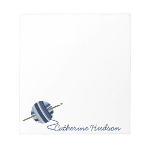 Crochet Yarn Personalisiert Notepad Notizblock