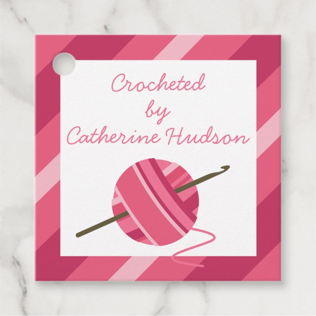 Crochet Yarn Personalisierte Geschenke oder Liebes Geschenkanhänger (Vorderseite)