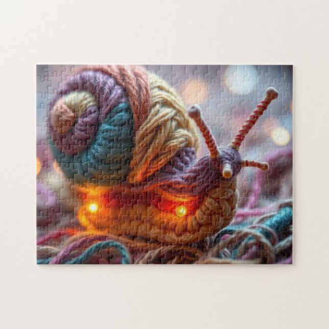 crocheted snail puzzle (Horizontal)