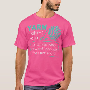Crocheter Wolle Garn Funny Definition Quote Croche T-Shirt