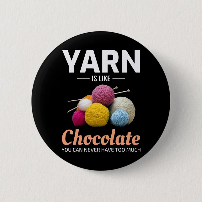 Crocheting Crochet Chocolate Knitter Crochet Button (Vorderseite)