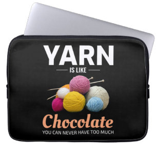 Crocheting Crochet Chocolate Knitter Crochet Laptopschutzhülle