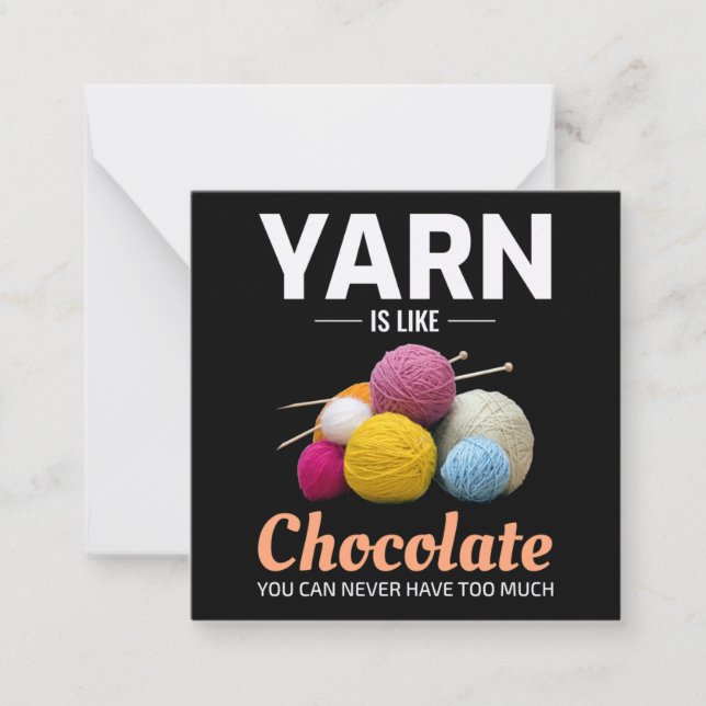 Crocheting Crochet Chocolate Knitting Crochet Mitteilungskarte (Vorderseite)