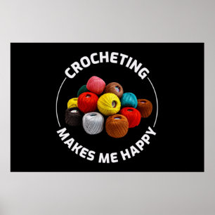 Crocheting Crochet Knitter Crocheter Poster