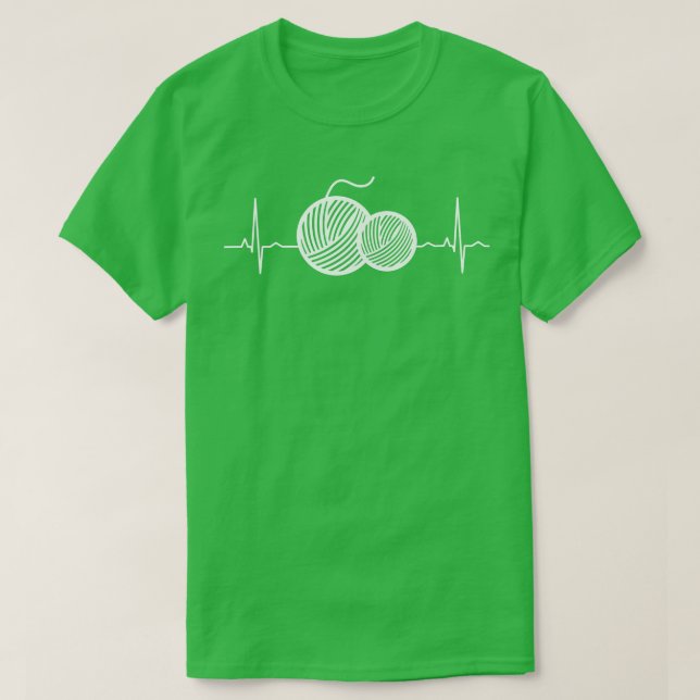 Crocheting Crochet Thread Heartbeat T-Shirt (Design vorne)