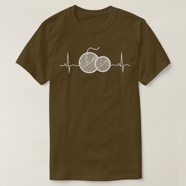 Crocheting Crochet Thread Heartbeat T-Shirt (Design vorne)