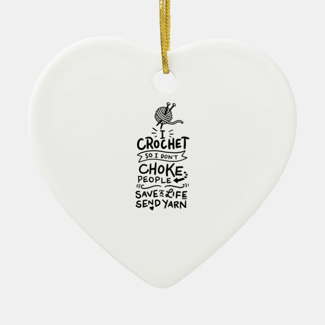 Crocheting Crochet Wool Keramik Ornament (Vorne)