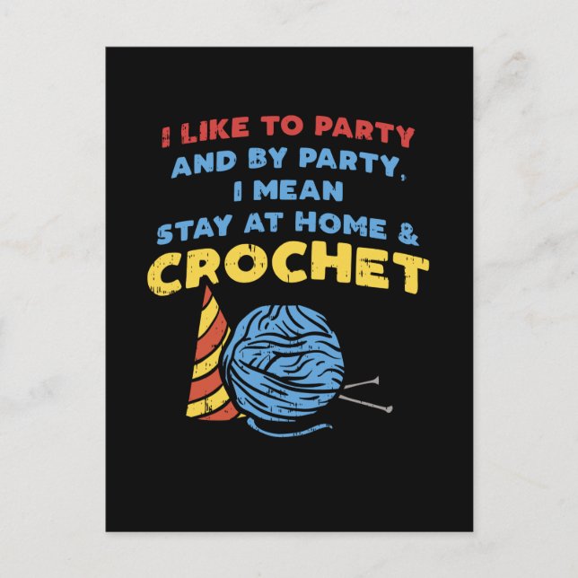 Crocheting Crochet Yarn Postkarte (Vorderseite)