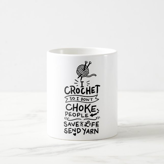 Crocheting Crocheter Geschenk Kaffeetasse (Mittel)