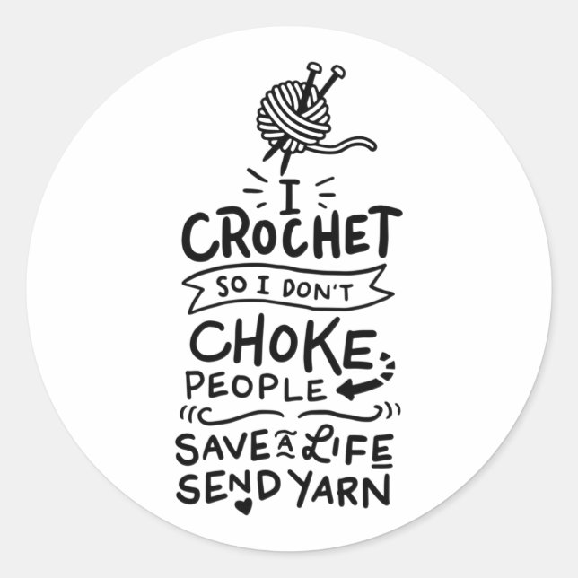 Crocheting Crocheter Geschenk Runder Aufkleber (Vorderseite)