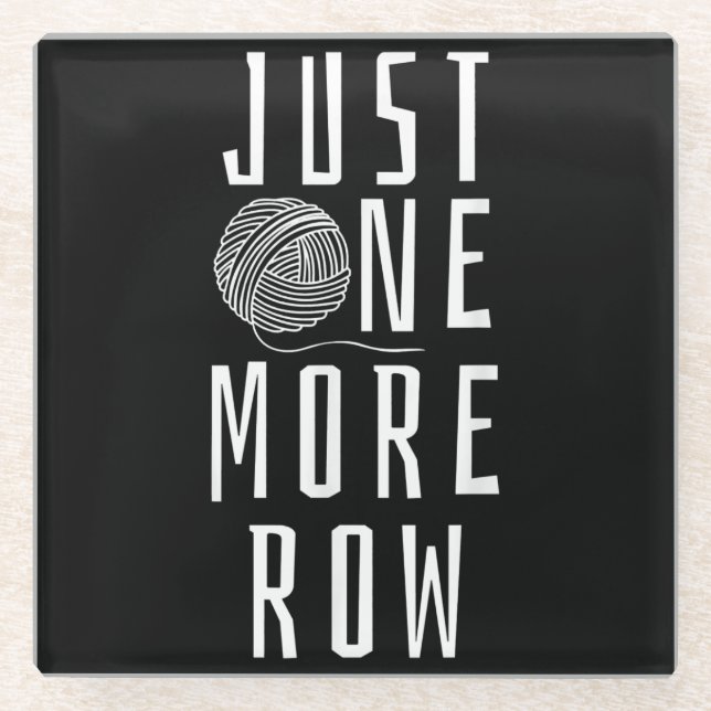 Crocheting Funny Sprichwort Garni Geschenk Glasuntersetzer (Vorderseite)