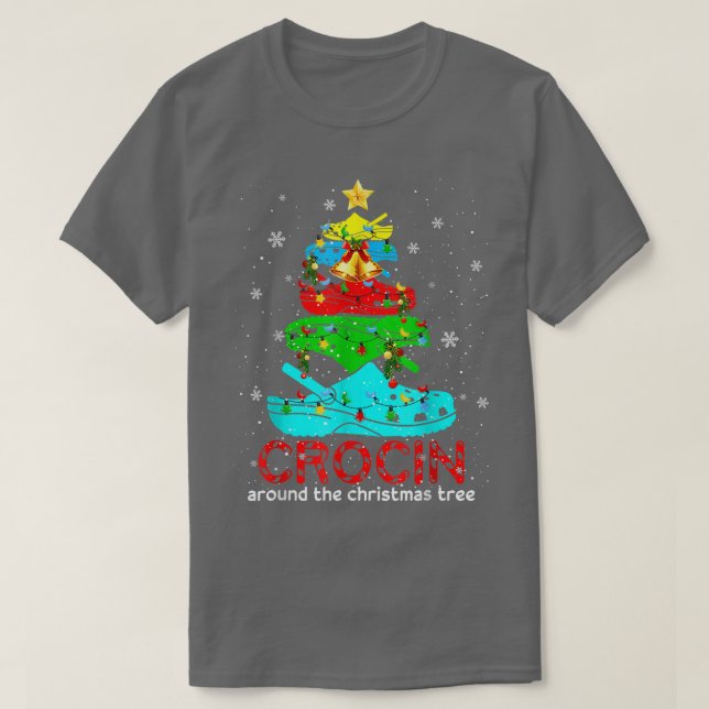 Crocin um das Weihnachtsbaum Shirt Funny Gift (Design vorne)