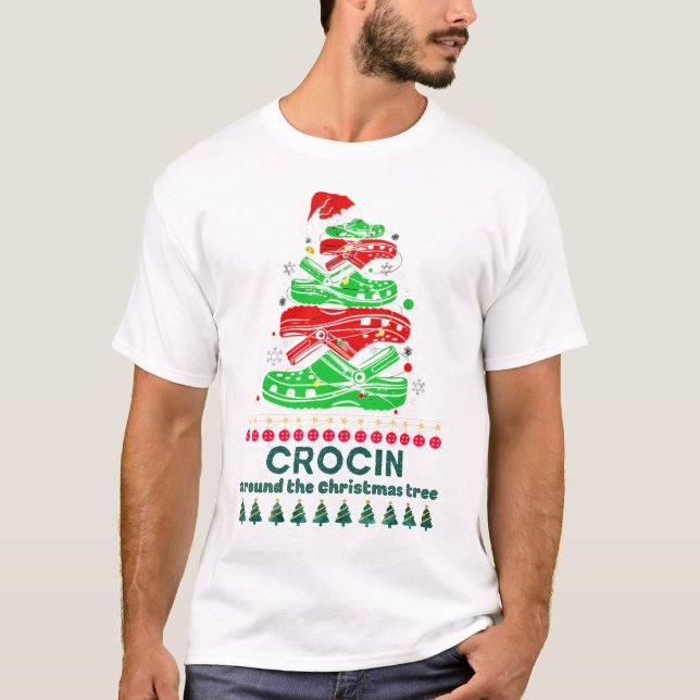 Crocin um den Weihnachtsbaum Klassischer T - Shirt (Vorderseite)