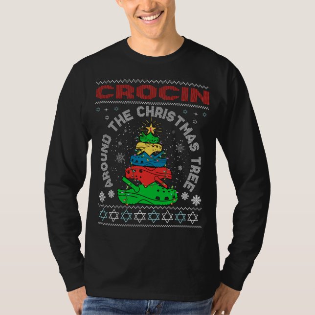 Crocin um den Weihnachtsbaum T-Shirt (Vorderseite)
