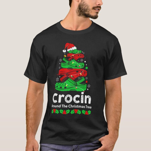 Crocin um den Weihnachtsbaum T-Shirt (Vorderseite)