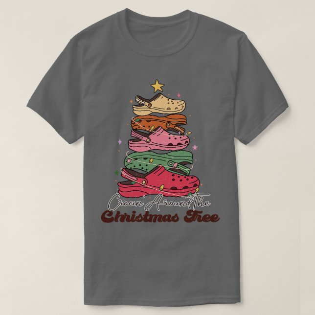 Crocin um den Weihnachtsbaum T-Shirt (Design vorne)