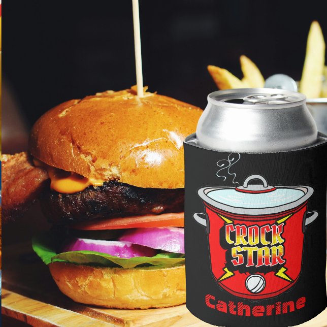 Crock Star Crock Pot Personalisiert Dosenkühler (Crock Star Collection - Can Cooler with Custom Name)