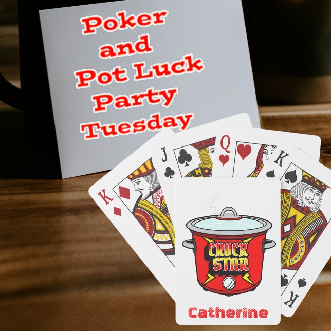 Crock Star Crock Pot Personalisiert Spielkarten (Crock Star Collection - Playing Cards with Custom Name)