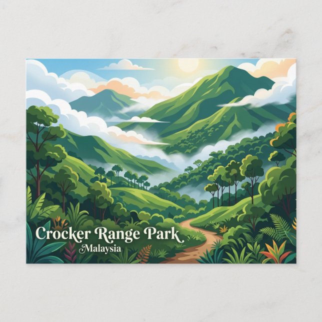 Crocker Range Park Malaysia Postkarte (Vorderseite)