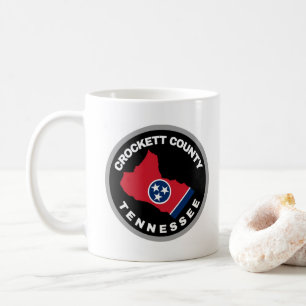Crockett-Landkreis-Pflaster mit Kaffeetasse