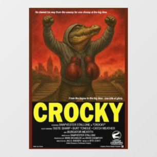 Crocky Klassische Filmparodie Fensteraufkleber