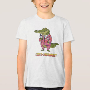 Croco-Journalist Breaking News Tri-Blend Shirt