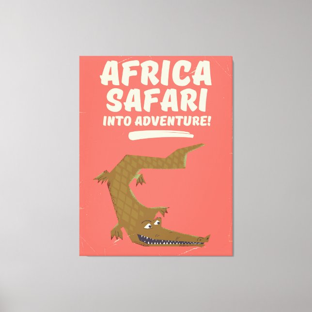 Crocodile Africa Safari Poster! Leinwanddruck (Vorderseite)