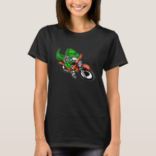 Crocodile Alligator Dirt Bike Motorrad Biker Mot T-Shirt