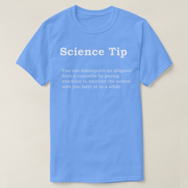 Crocodile Alligator Funny Science Tipp Telefonbeis T-Shirt (Design vorne)