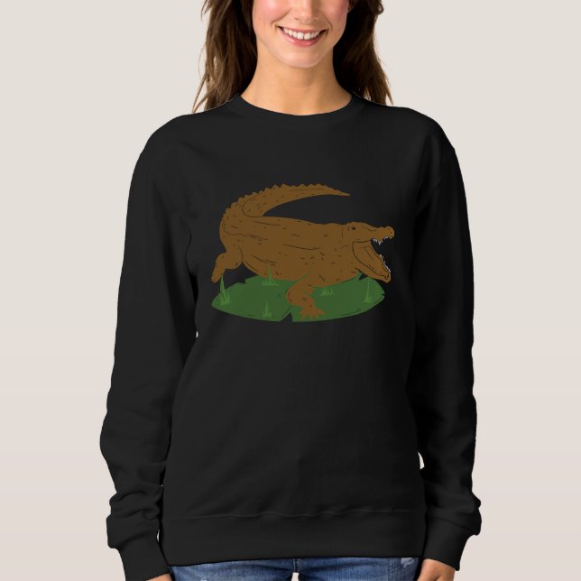 crocodile alligator reptile animals  2 sweatshirt (Vorderseite)