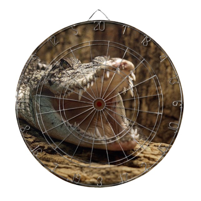Crocodile Alligator Reptile Wildlife Dart Board Dartscheibe (vorne)