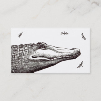 Crocodile alligator trapper wrestler tour meat art visitenkarte