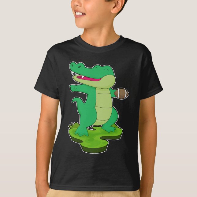 Crocodile American Football Sports T-Shirt (Vorderseite)