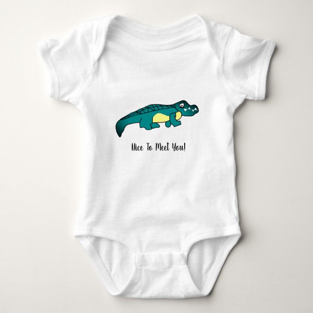 Crocodile Baby Bodysuit Baby Strampler (Vorderseite)