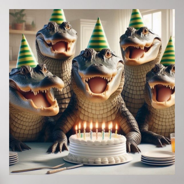 Crocodile Birthday Poster (Vorne)