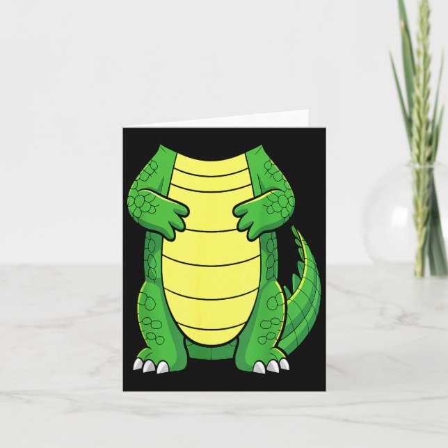 Crocodile Body Shirt Adult Kids Men Women Alligato Karte (Vorderseite)