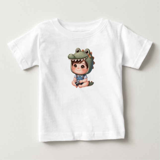 Crocodile Chronicle Baby T-shirt (Vorderseite)